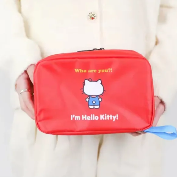 Hello Kitty Bags Cute Red Packing Cube Travel Bag Toiletry Bag - Picture 8 of 11